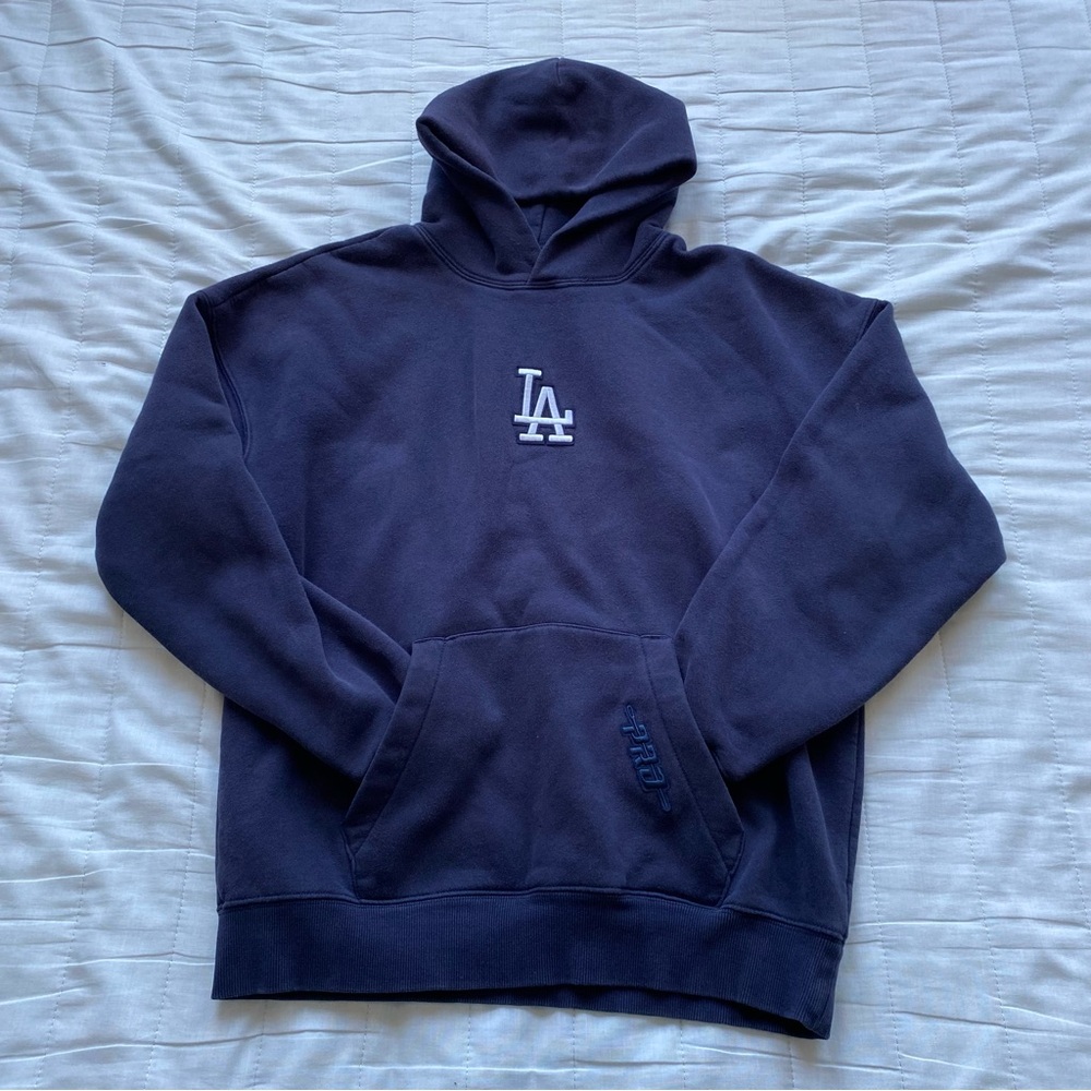 LA Dodgers Navy Hoodie - Los Angeles Logo Pullover